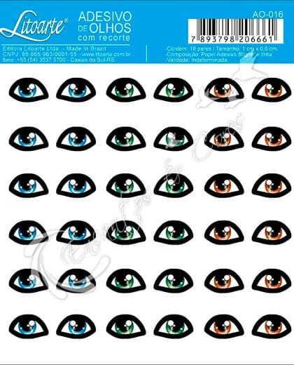 ADESIVO OLHOS LITOARTE AO-016