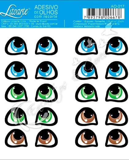 ADESIVO OLHOS LITOARTE AO-017