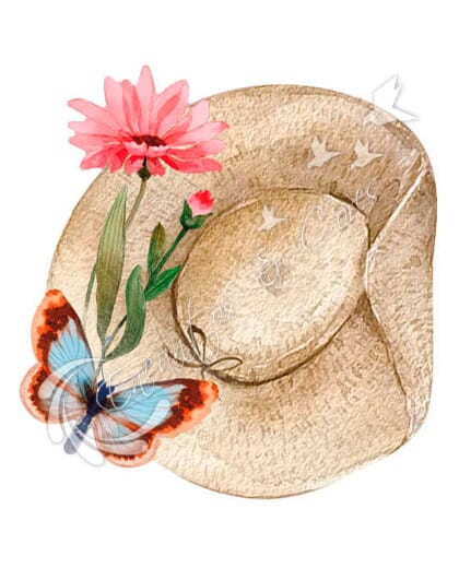 APLIQUE MDF KIT LITOARTE APM8 -1348 COLEÇÃO FLORES DO CAMPO - CHAPÉU