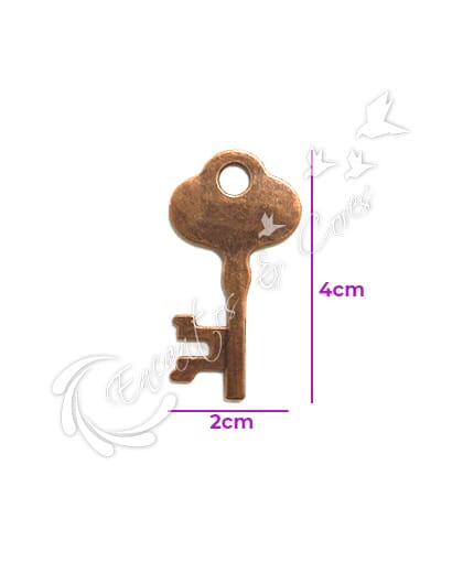 FERRAGEM CHAVE ANTIGA VINTAGE COBRE VELHO SIMPLES