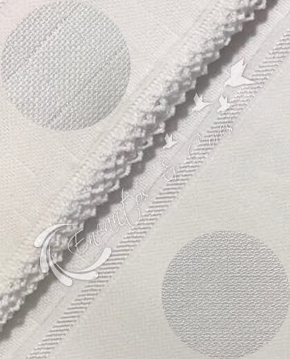FRALDA MABBER HELLO BABY ESTRELA QUADRICULADA COM CROCHET BRANCO PINTE OU BORDE