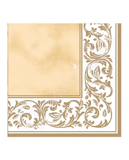 GUARDANAPO DECOUPAGE MOLDURA ARABESCO DOURADO KERAMIK