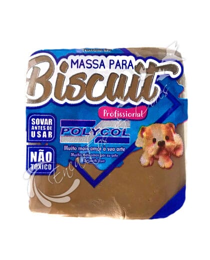 MASSA BISCUIT POLYCOL MARROM 90G
