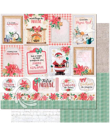 PAPEL SCRAP LITOARTE DUPLA FACE SDN-140 CARDS
