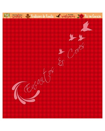PAPEL SCRAP LITOARTE DUPLA FACE SDN-152 COLEÇÃO NATAL FELIZ TAGS
