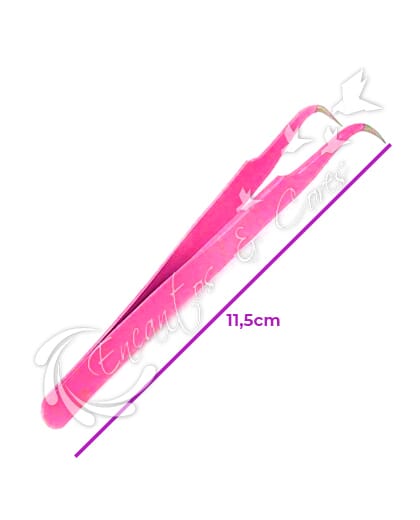 PINÇA ROSA PONTA CURVA PARA COSTURA