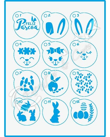 STENCIL LITOARTE MINI KIT STMI-016 PÁSCOA