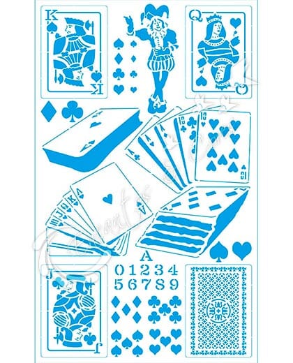 STENCIL LITOARTE ST-427 CARTAS DE BARALHO