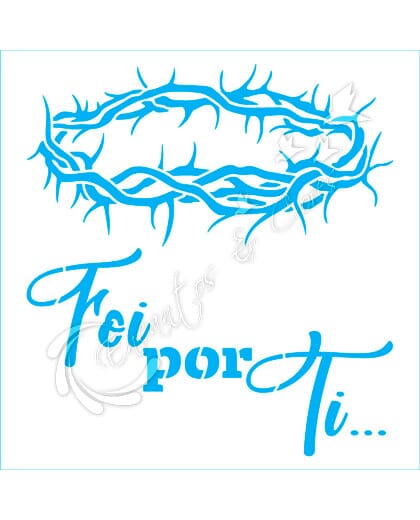 STENCIL LITOARTE STA-149 JESUS CRISTO, COROA DE ESPINHOS
