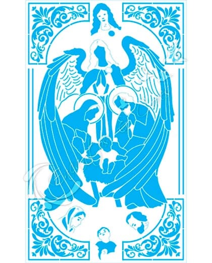 STENCIL LT STNGG-052 PRESÉPIO ANJO DE NATAL