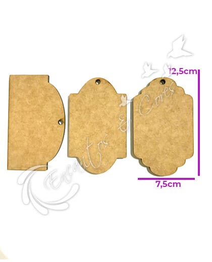TAG I ENCANTOS E CORES EM MDF 6MM ECM634 12,5X7,5CM 3UN