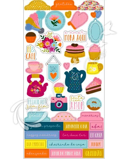 APLIQUE LITOARTE DIE CUTS LDC-028 RECORTES EM PAPEL COLEÇÃO DIAS MELHORES