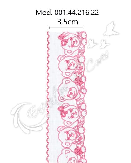 BORDADO LASY PASSA FITA MARILDA URSO MULT COLOR MOD. 001-44-216.22 PINK