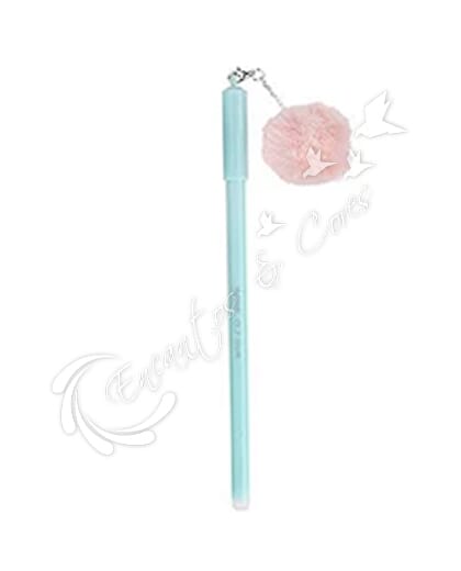 CANETA GEL S2 PINGENTE POMPOM BRW