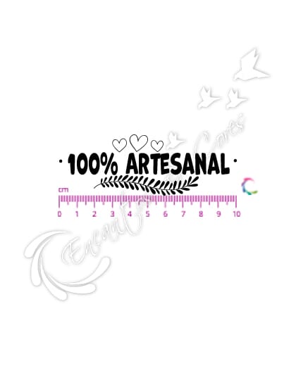 CARIMBO ENCANTOS E CORES BASE ACRILICO 100% ARTESANAL G1-01