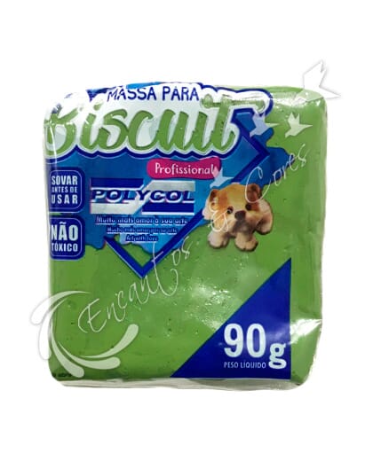 MASSA BISCUIT POLYCOL VERDE OLIVA 90G