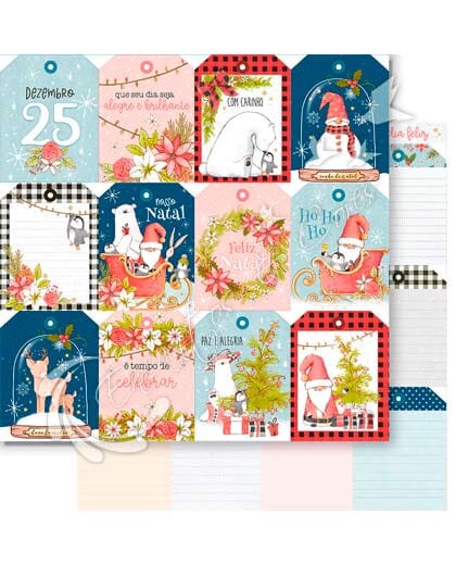 PAPEL SCRAP LITOARTE DUPLA FACE SDN-156 COLEÇÃO CELEBRAÇÃO