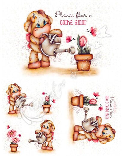 SLIM PAPER LITOARTE SPL-049 VACA FLORES BORBOLETA