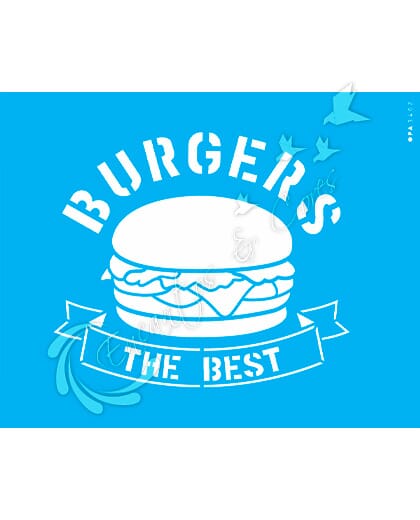 STENCIL 20X25 OPA 3402 CULINARIA HAMBURGUER I
