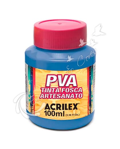 TINTA ACRILEX PVA FOSCA ARTESANATO 825 AZUL COUNTRY