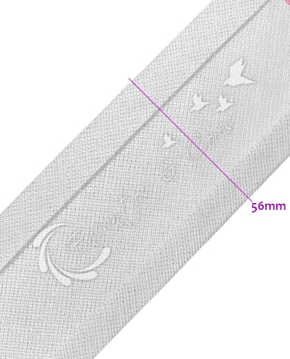 VIÉS DESTAQUE 56MM LARGO REF.9000 LISO COR-01 BRANCO