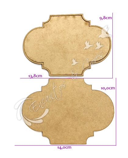 APLIQUE EM MDF PLACA REMOVÍVEL ECM229