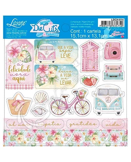 APLIQUE LITOARTE DIE CUTS LDCH-014 COLEÇÃO A FELICIDADE MORA AQUI