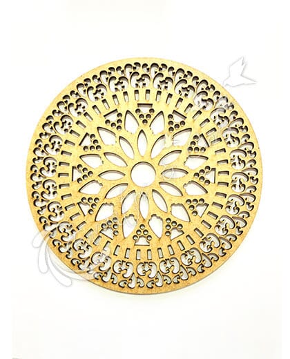 APLIQUE MDF MANDALA RENDA 3mm