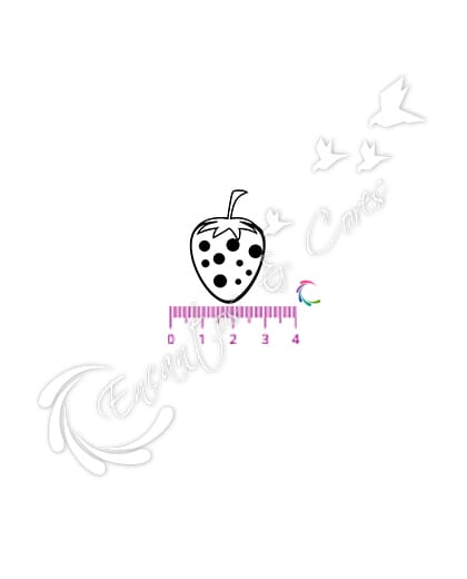 CARIMBO ENCANTOS E CORES BASE ACRILICO MORANGO CUTE M-69