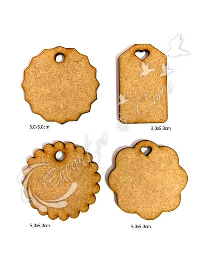 KIT TAG LISO EM MDF 3MM ECM065