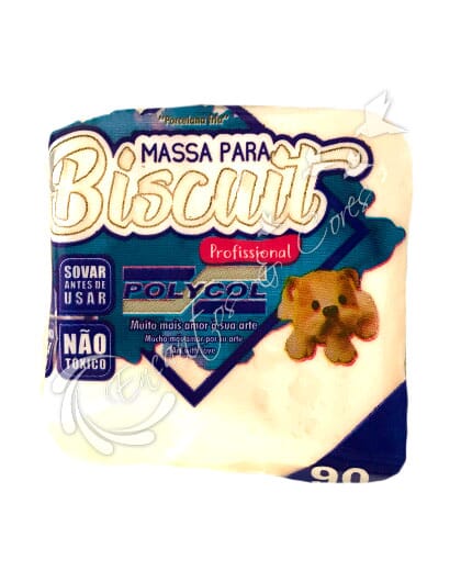 MASSA BISCUIT POLYCOL NAPOLES ROSADO 90G