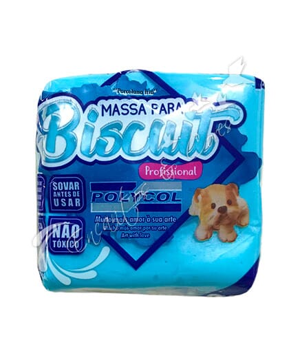 MASSA PARA BISCUIT POLYCOL AZUL CLARO