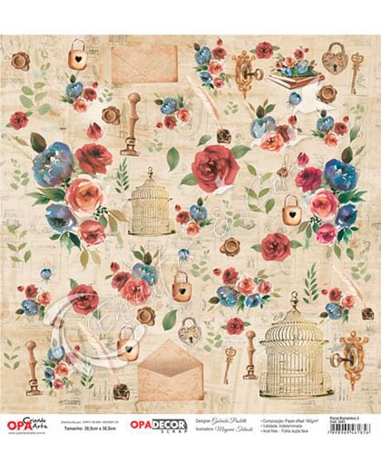 OPADECOR 30,5X30,5 UINFANTIL - FLORAL ROMANTICO 3 OPA 3243