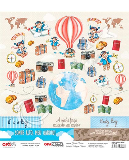 OPADECOR 30,5X30,5 UINFANTIL - VOLTA AO MUNDO 2 OPA 3246