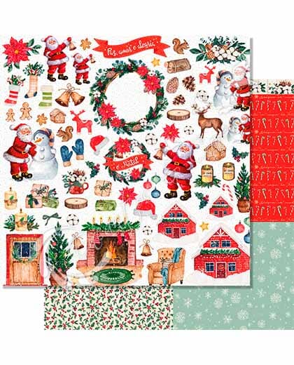 PAPEL SCRAP LITOARTE DUPLA FACE SDN-149 COLECAO NOITE DE NATAL
