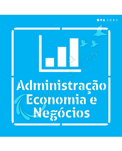 STENCIL 14X14 OPA 3085 PROFISSÕES ADMINISTRAÇÃO