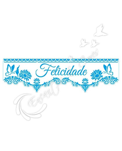 STENCIL LITOARTE STAB2-030 BARRADO FELICIDADE