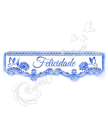STENCIL LITOARTE STAB2-030 BARRADO FELICIDADE