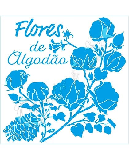 STENCIL LITOARTE STXX-210 COUNTRY FLORES DE ALGODÃO