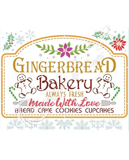 STENCIL X LT STRN-030 GINGERBREAD