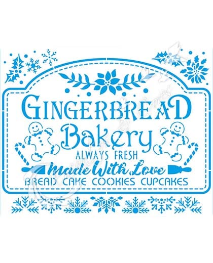 STENCIL X LT STRN-030 GINGERBREAD