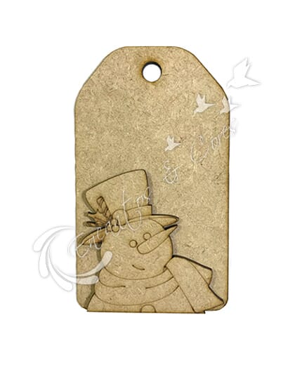 TAG MDF BONECO DE NEVE G 2 UN 3mm ECM089