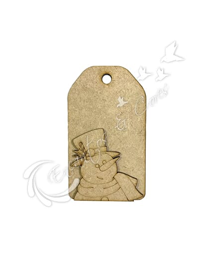 TAG MDF BONECO DE NEVE P 2 UN 3mm ECM088