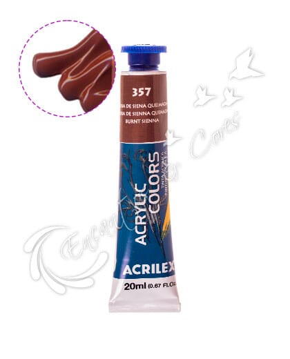 TINTA ACRYLIC COLORS ACRILEX TERRA DE SIENA QUEIMADA