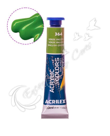 TINTA ACRYLIC COLORS ACRILEX VERDE INGLÊS Nº5 364