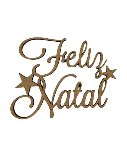 APL MDF FELIZ NATAL ESTRELAS 8X6CM