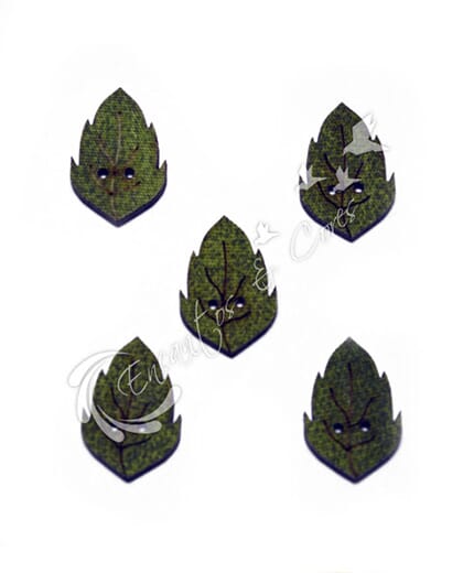 BOTÃO MADEIRA FOLHA 1,5X2 CM 5UN