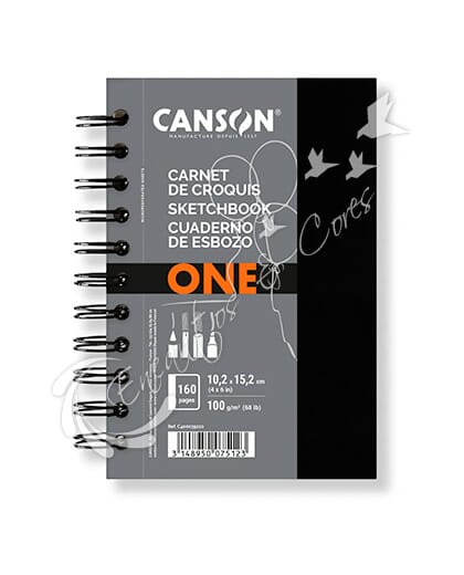 CADERNO ART BOOK ONE ESPIRAL 80FLS A6+ 100GM2