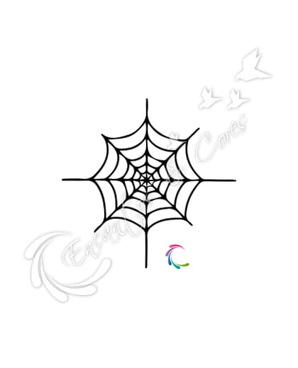 CARIMBO ENCANTOS E CORES BASE ACRILICO TEIA DE ARANHA HALLOWEEN M-74