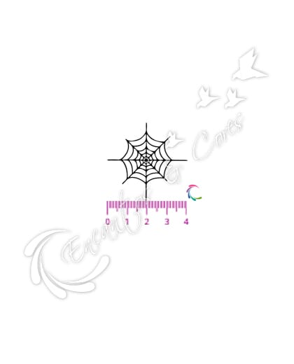 CARIMBO ENCANTOS E CORES BASE ACRILICO TEIA DE ARANHA HALLOWEEN M-74